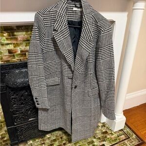 Maurices Black and White Pea Coat